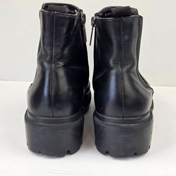 Blondo Waterproof Lug Sole Black Leather Chelsea Boots Size 9.5 - Picture 7 of 13